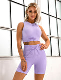 Tracksuit 2 Pieces Bra Shorts Workout Sets -  - Sets