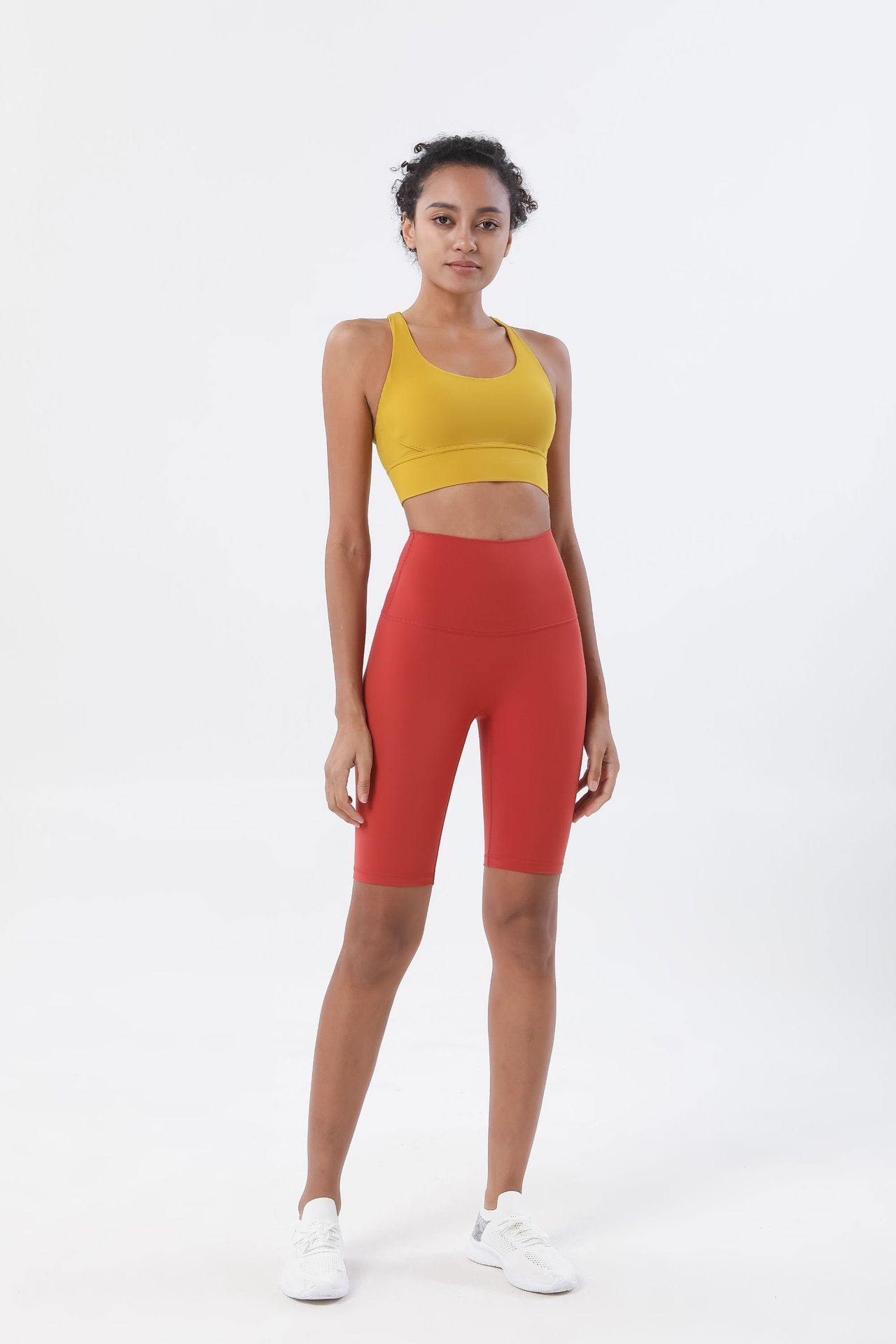 FITNESS PANTS WOMEN WOMEN HIGH WAIST YOGA SHORTS -  - Shorts