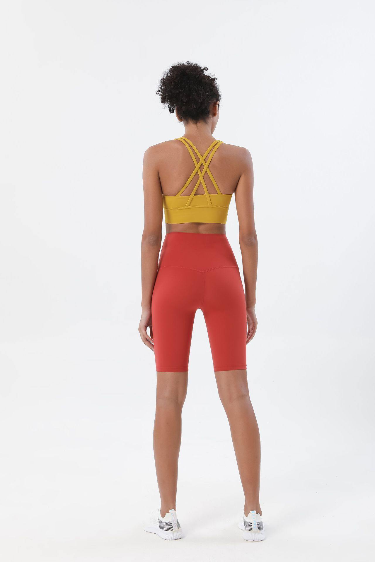 FITNESS PANTS WOMEN WOMEN HIGH WAIST YOGA SHORTS -  - Shorts