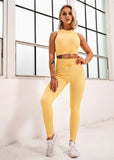 Exercise Outfits for Women 2 Pieces Ribbed Seamless Yoga -  - Sets