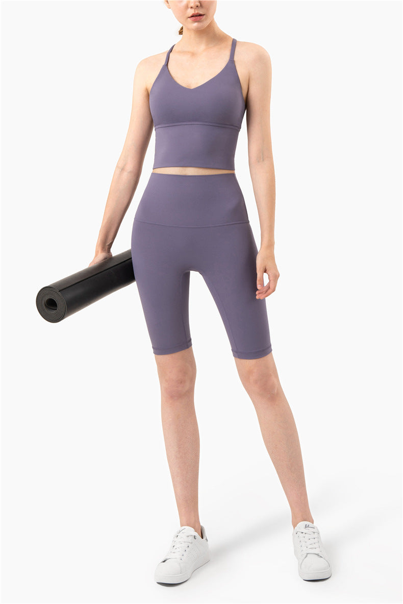 Sexy Deep V Vest Hot Workout Sports Bra -  - Bras