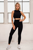 Exercise Outfits for Women 2 Pieces Ribbed Seamless Yoga -  - Sets