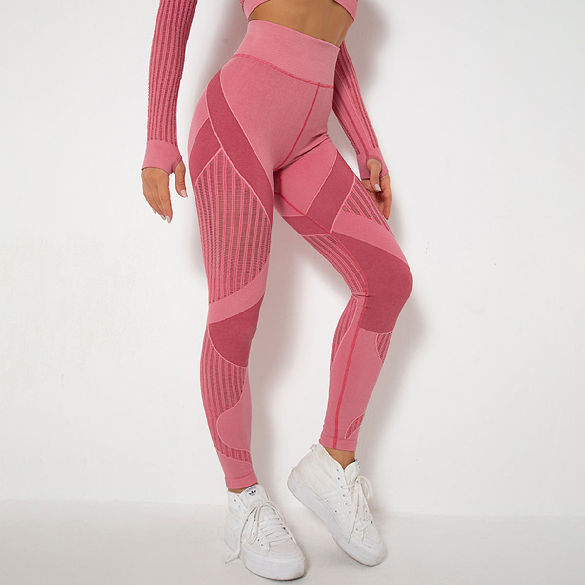 Yogadept hollow out Mesh Breathable Yoga Leggings -  - Leggings