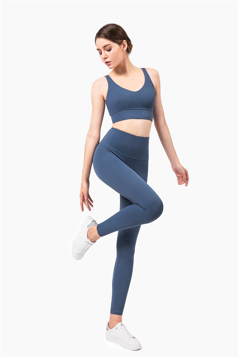 Women Sexy V shaped Beauty Back Sports Vest Shock -  - Bras