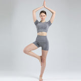 GYM SHORT SLEEVE CROPPED TOPS -  - Sets