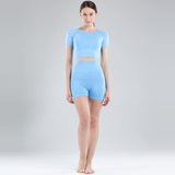 GYM SHORT SLEEVE CROPPED TOPS -  - Sets