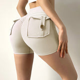 Passionate Back Pocket Yoga Shorts -  - Shorts