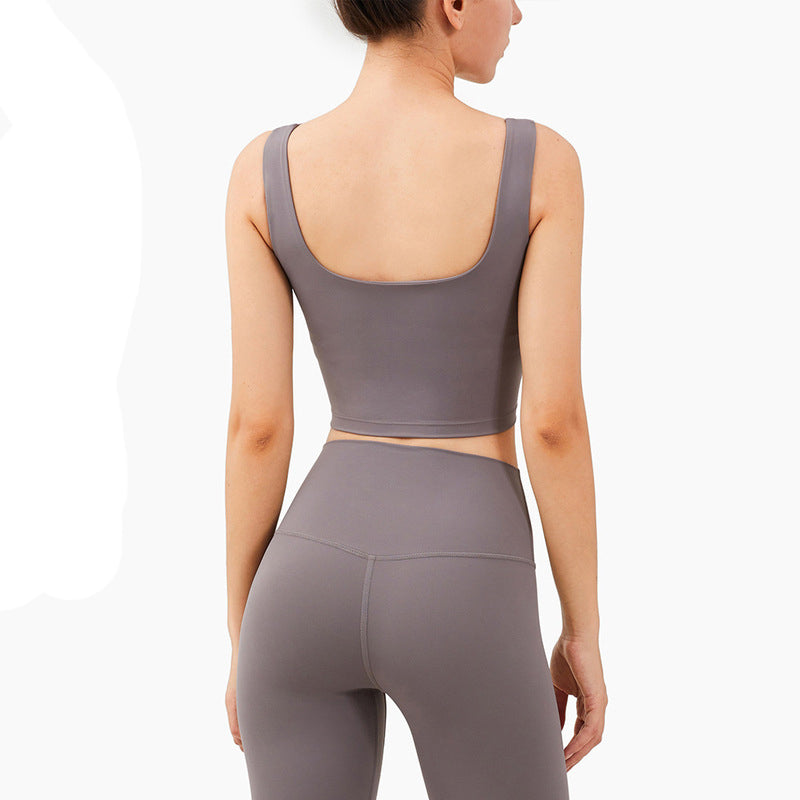 Slight Support Naked feeling U Neck Sports Bra -  - Bras