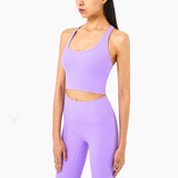 Women Shockproof Sexy V Neck Backless Gym Sport -  - Bras