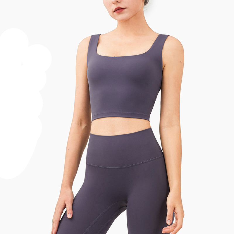 Slight Support Naked feeling U Neck Sports Bra -  - Bras