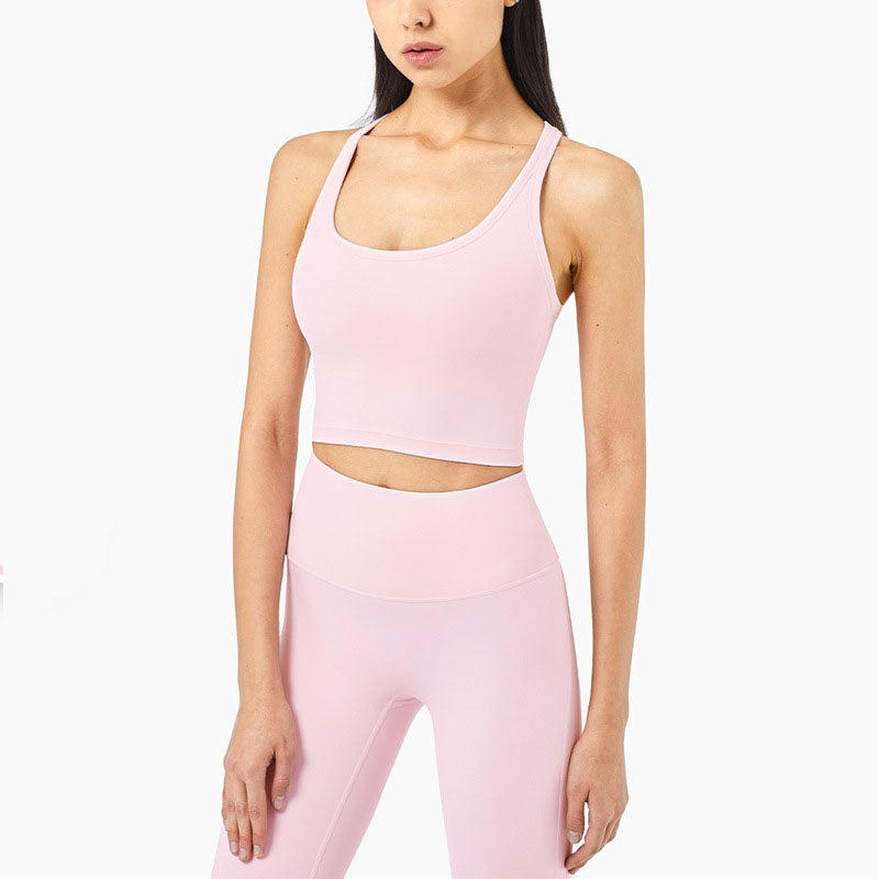 Women Shockproof Sexy V Neck Backless Gym Sport -  - Bras