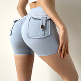 Passionate Back Pocket Yoga Shorts -  - Shorts