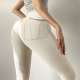 Power Hungry Back Pockets Yoga Leggings -  - Leggings