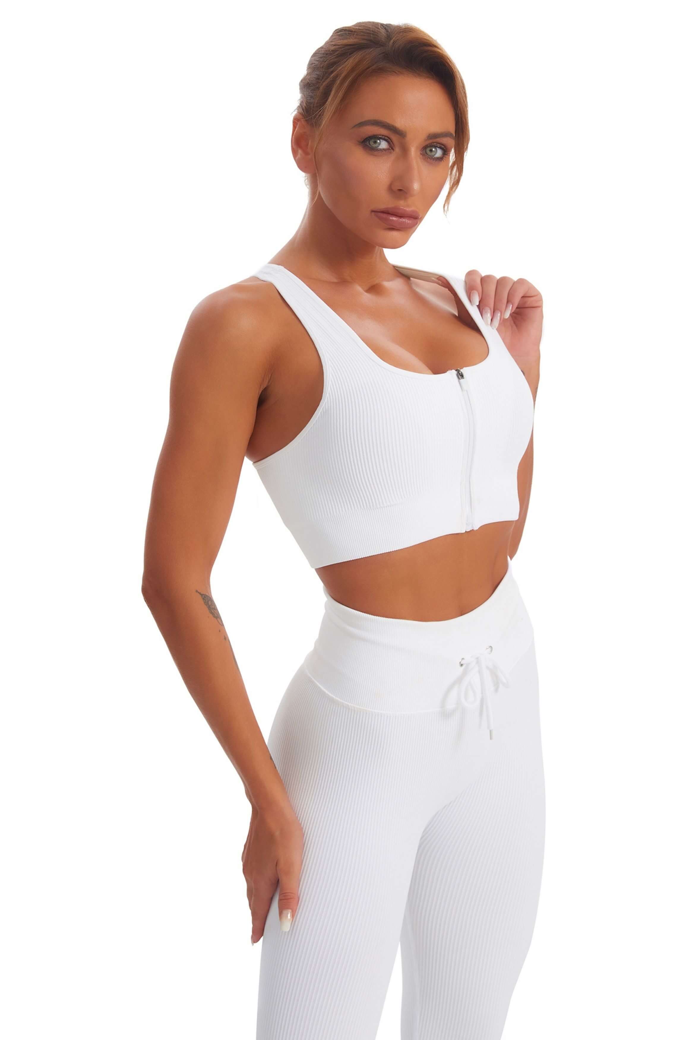 Acid Wash Seamless Ribbed 2 Piece Workout Sets