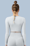 Superfit breathable Seamless Crop Tops Long sleeves