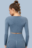 Superfit breathable Seamless Crop Tops Long sleeves