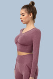Superfit breathable Seamless Crop Tops Long sleeves