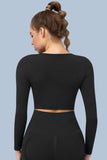 Superfit breathable Seamless Crop Tops Long sleeves