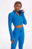 Acid Wash Long sleeves Seamless Ribbed 2 Piece Workout Sets