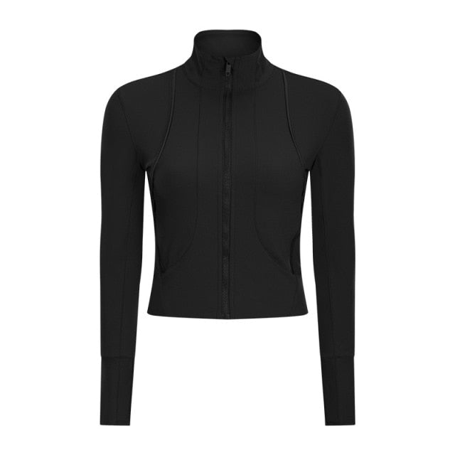 Just A Winner Long Sleeve Fitness Jacket -  - CROP TANKS
