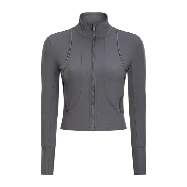 Just A Winner Long Sleeve Fitness Jacket -  - CROP TANKS