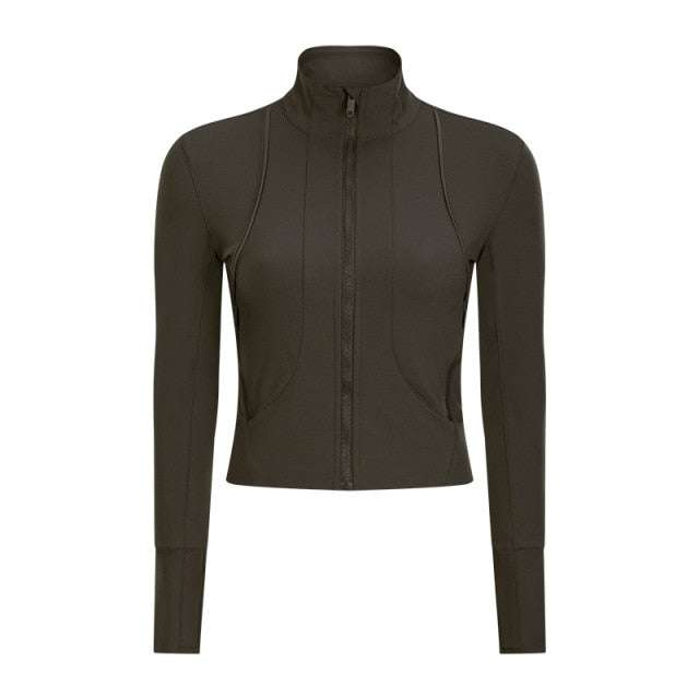Just A Winner Long Sleeve Fitness Jacket -  - CROP TANKS
