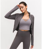 Just A Winner Long Sleeve Fitness Jacket -  - CROP TANKS