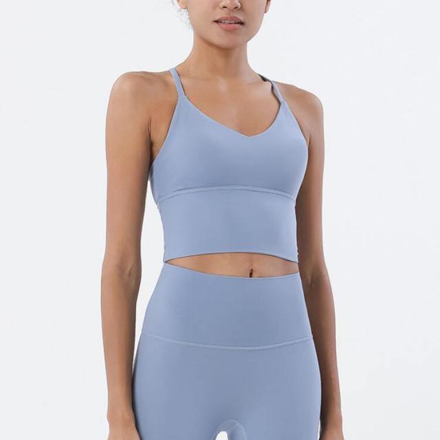 Ready And Steady V-neck Yoga Crop Top -  - CROP TANKS