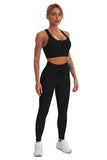 Acid Wash Seamless Ribbed 2 Piece Workout Sets