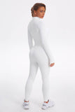 Acid Wash Long sleeves Seamless Ribbed 2 Piece Workout Sets