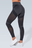 Yogadept hollow out Mesh Breathable Yoga Leggings -  - Leggings