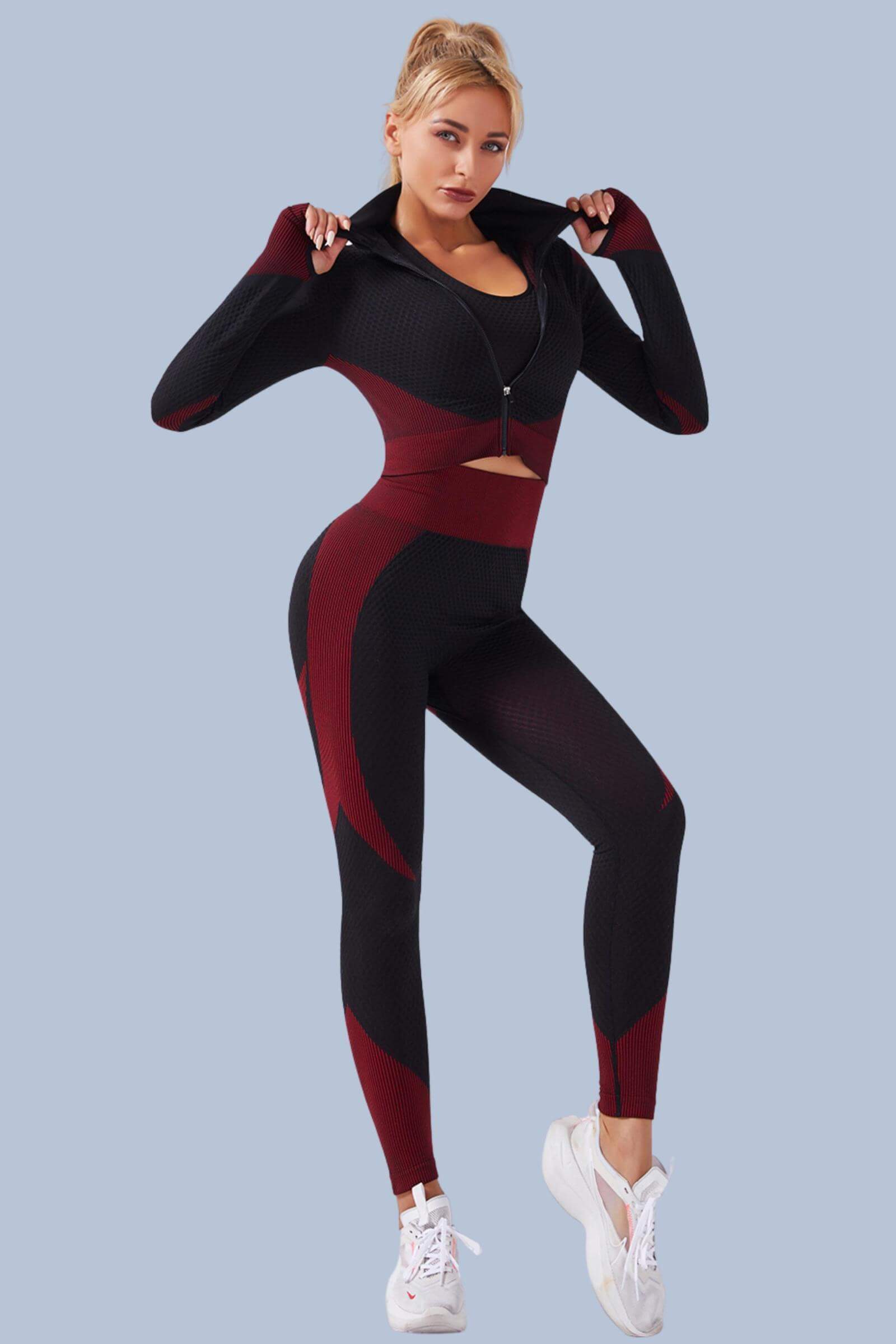 Workout Outfit 3 Piece Seamless Stretch suits