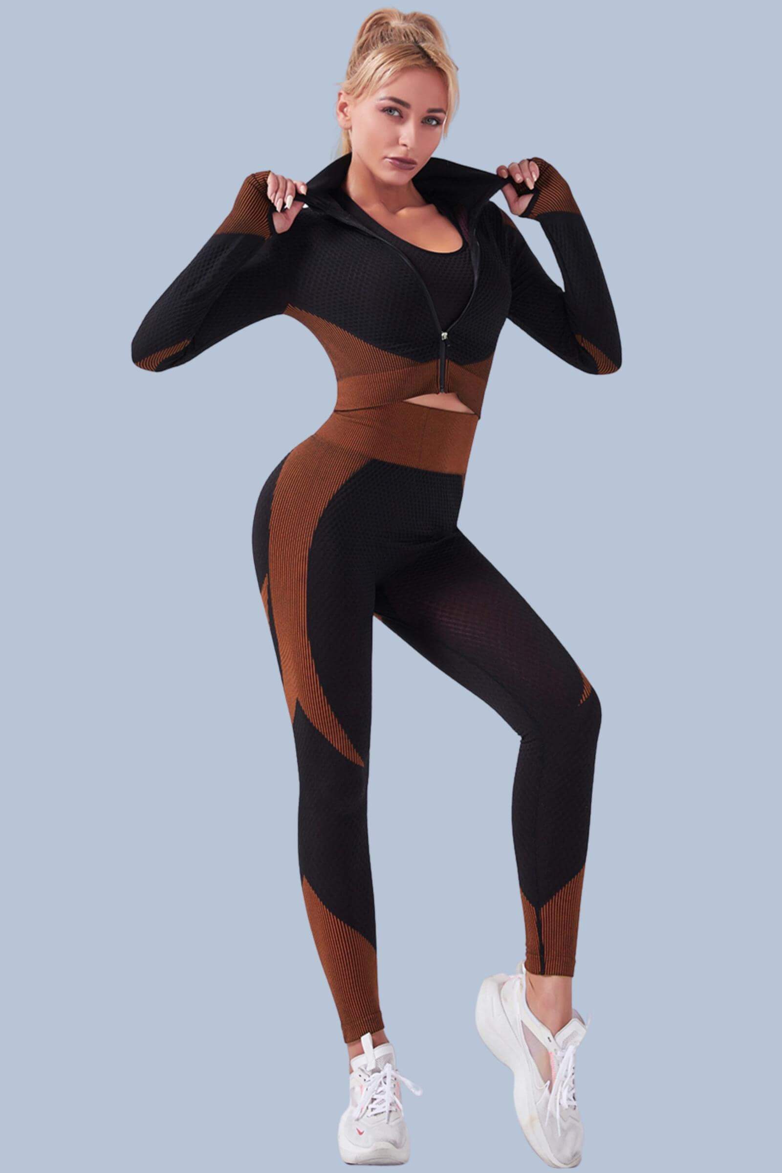 Workout Outfit 3 Piece Seamless Stretch suits