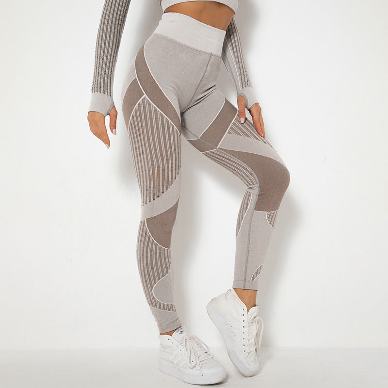 Yogadept hollow out Mesh Breathable Yoga Leggings -  - Leggings