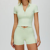 Wholesale Bare Feel Yoga Short sleeves With Short Set