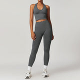 Wholesale Seamless Yoga Top With Short Set