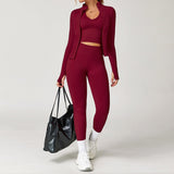 Wholesale Seamless Yoga  Vest, Jacket And Pant Set