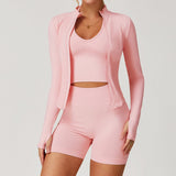 Wholesale Seamless Yoga Vest,Jacket and short Set