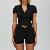 Wholesale Bare Feel Yoga Short sleeves With Short Set