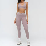 Wholesale High Neck Yoga Set