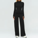 Wholesale Brushed  Jackets &pants Yoga Set