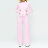Wholesale Brushed  Jackets &pants Yoga Set