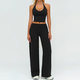 Wholesale Brushed  Vest &Pants Yoga Set