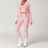 Wholesale Seamless Yoga  Vest, Jacket And Pant Set