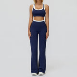 Wholesale Ribbed Yoga Bra With Wide-leg Pants Set