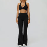 Wholesale Yoga Bra With Bell-Bottomed Pants Set