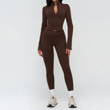 Wholesale Zip neck Yoga Set