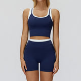 Wholesale Ribbed Yoga Vest With Short Set