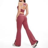 Wholesale Open Back Yoga Vest With Trousers Set