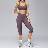 Wholesale Yoga Sports Bra with Medium trousers Set
